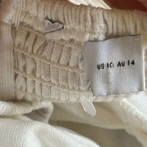 Petal & Pup Strapless cut out twist top linen midi dress nwot - Picture 8 of 15